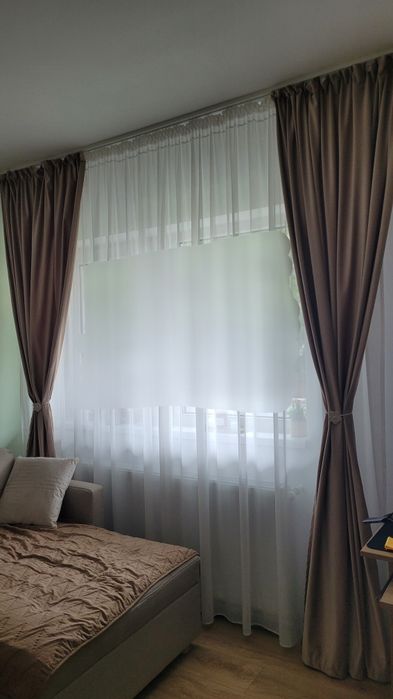 Vand draperii catifea bej