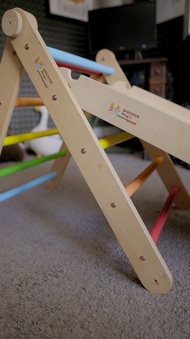 Пиклер с пързалка и рампа за катерене wooden magic