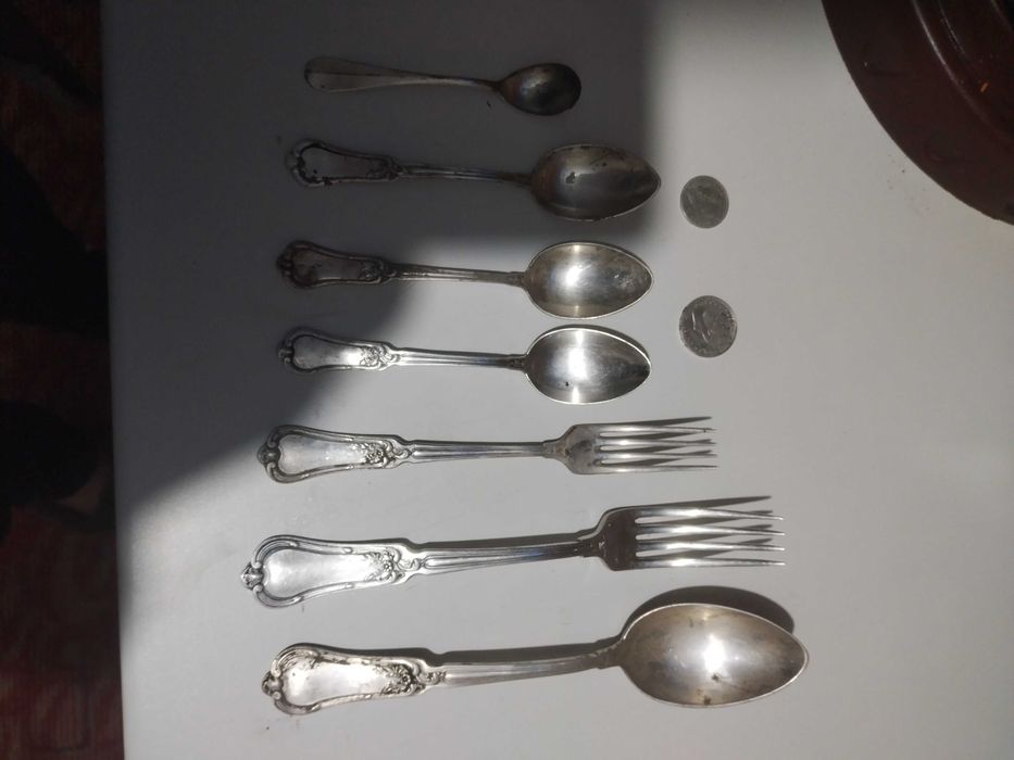 Furculițe și linguri argint masiv