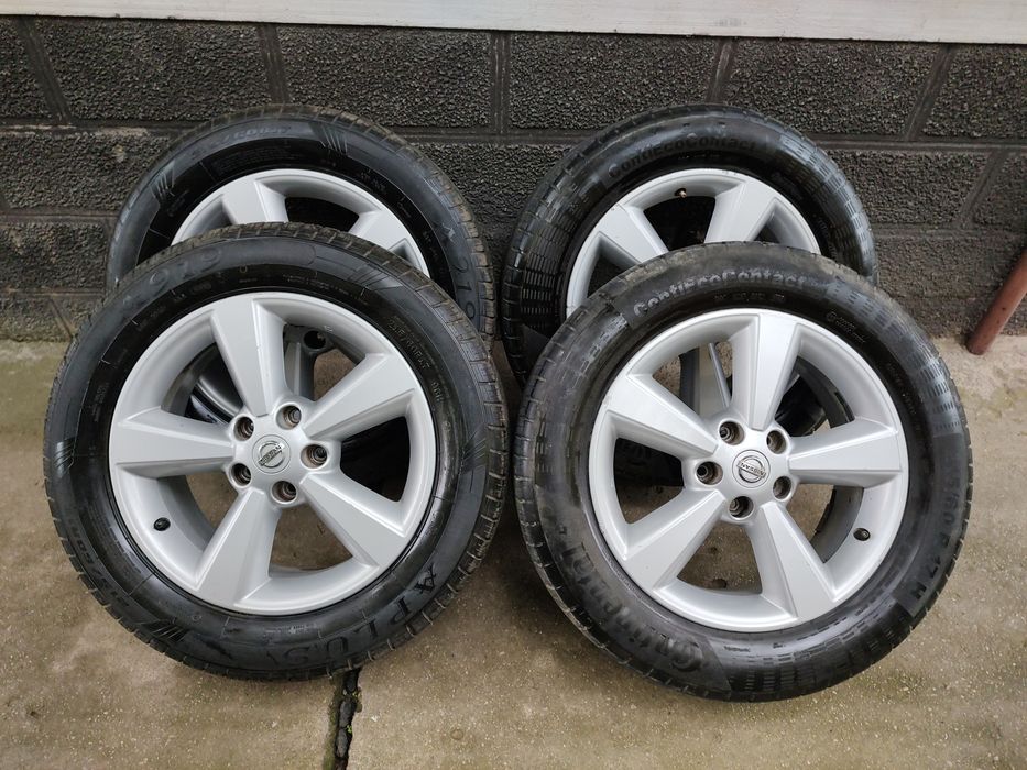 Vând Set Jante Aliaj 5x114,3 Nissan + Cauciucuri 215/60/17 DOT 2024