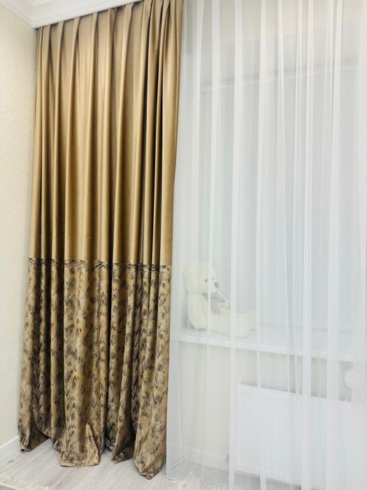 Продам б/у штор с тюлью