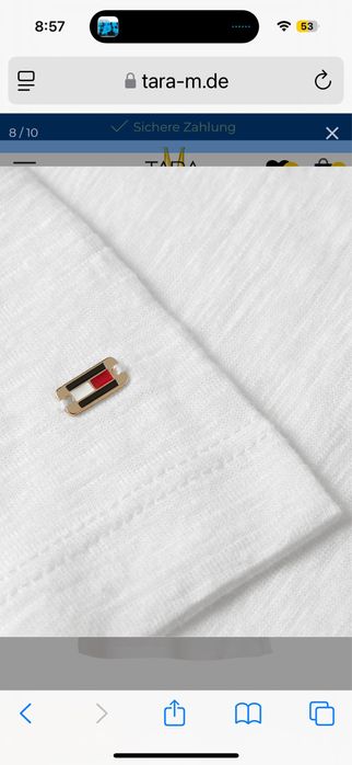 Нова дамска тениска лиосел Tommy Hilfiger размер S