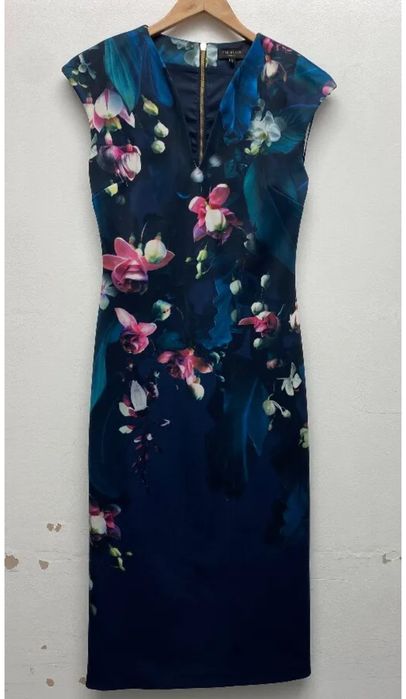 Обувки Ted Baker 38-39 флорал с висок ток