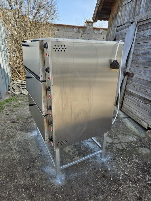 Фурна Печка за Закуски Пици Хляб 6 тави 60/40см. Трифазна