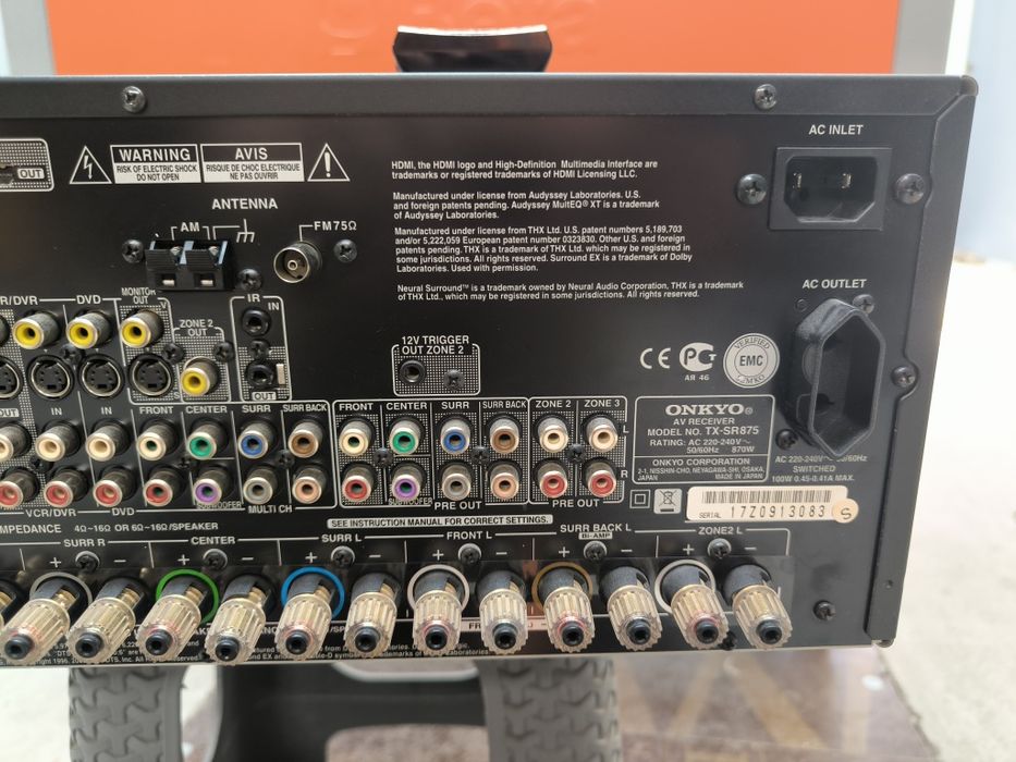 Onkyo tx sr 875  7х170watt 6ohm 23кг