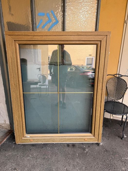 Ferestre Termopan folosite, calitate bună – 37 buc, maro