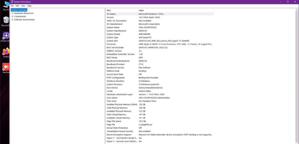 Lenovo Legion Ryzen 9 9500X Kingston FURY Renegade 128GB RAM, 1TB SSD