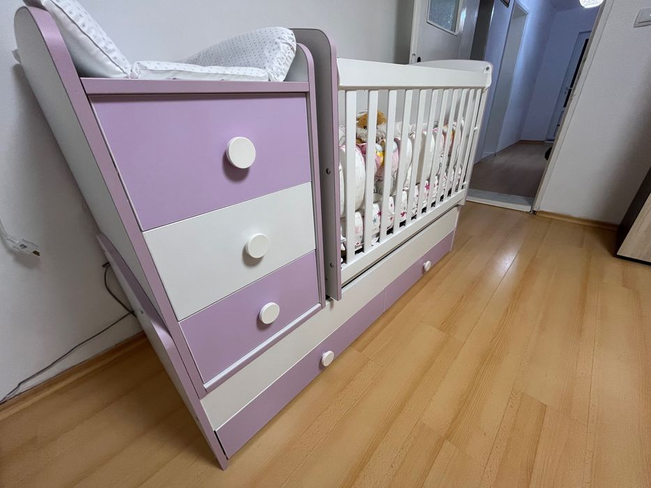 ДЕТСКО легло със скрин + матрак