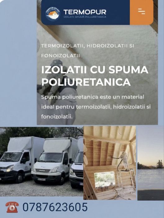 Izolatii cu spuma poliuretanica, izolatii termo fono hidroizolatie BV