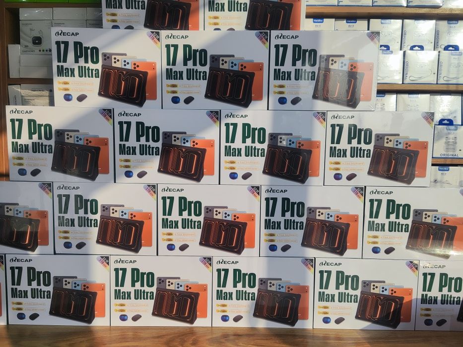 Recap  17 pro max , Komplektida Klaviatura mishka kolonka zaryadnik