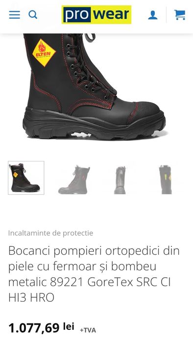 ELTEN ghete intervenție POMPIERI bocanci piele GORETEX cizme bombeu metalic TOP | mărimea 41 | transport GRATUIT‼️FAN Courier