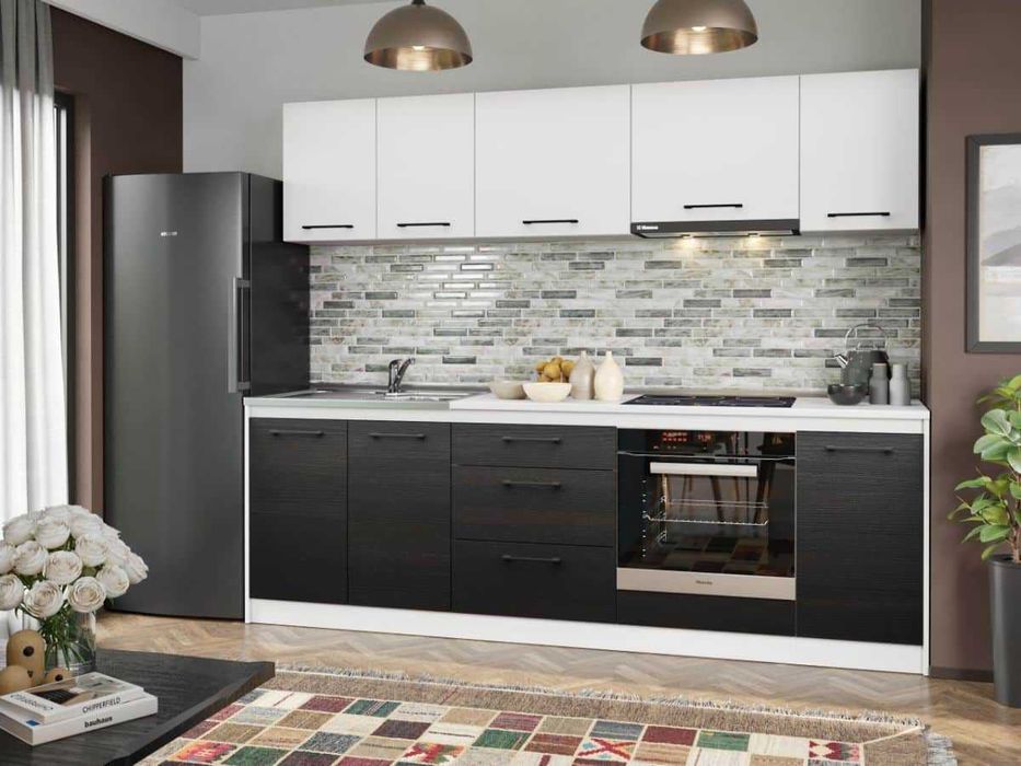 Set Mobila Bucatarie Mina Yang 240 Ferrara/Alb C123