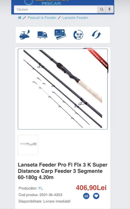 Feeder PRO FL FLX 3k Super distance 4.20m 60-180g