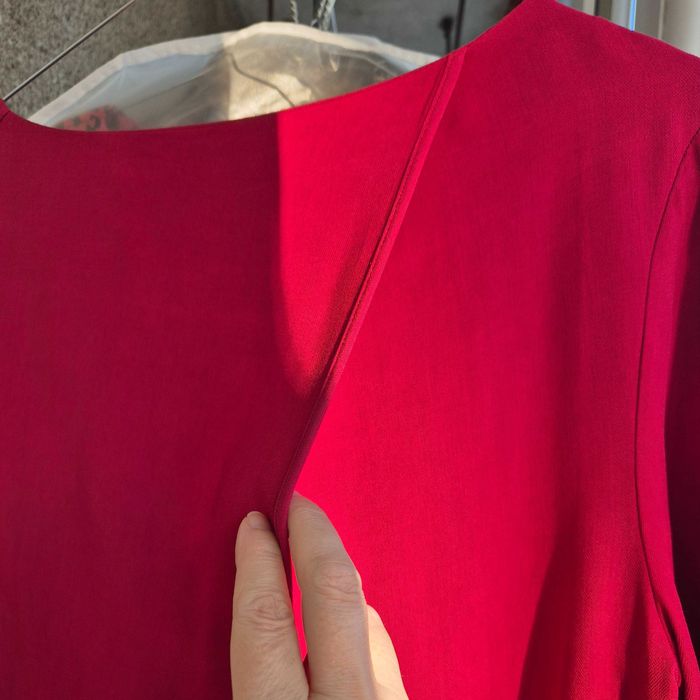 Vand bluza dama, rosu burgund, din vascoza naturala, 42, frantuzeasca