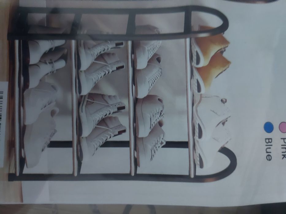 Raft pantofi metalic, 4 polite 8-10 per.pantofi..Dimensiuni în foto