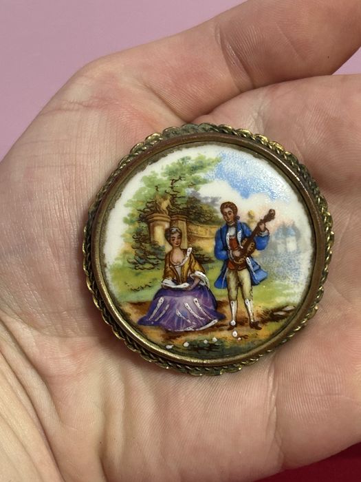 Broșă Limoges vintage – Franța