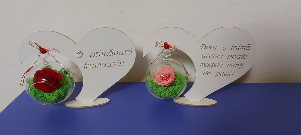 Inimioare cu trandafiri criogenati