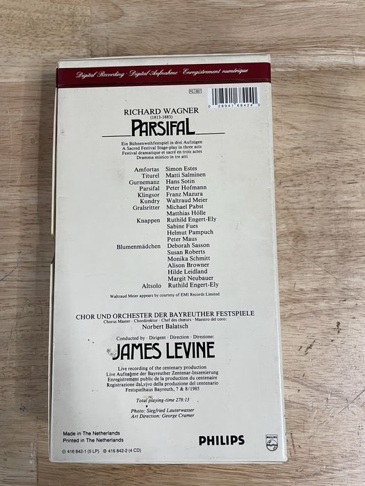 Set 4 casete opera parsifal de richard wagner dirijor james levinte