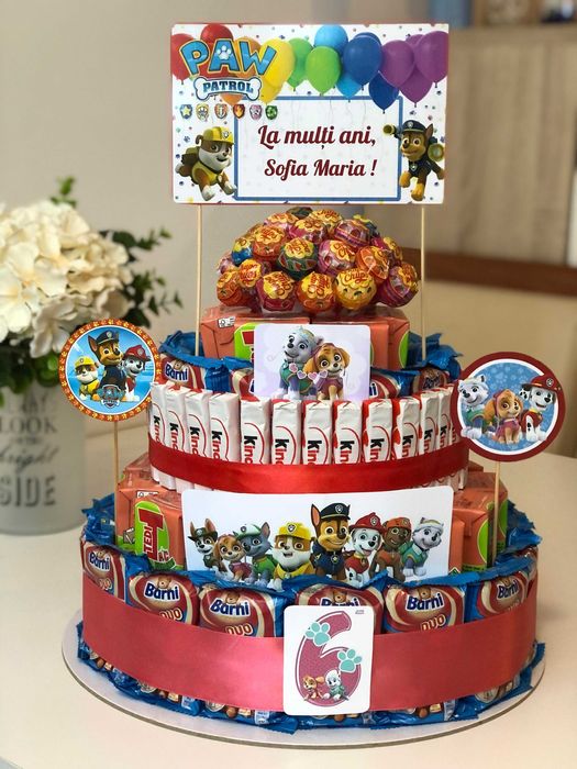 Tort gradinita, cresa, scoala, tort dulciuri ambalate, Kinder, Tedi