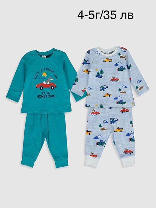 Нови комплекти пижами, блузи и панталони, 104,110,см