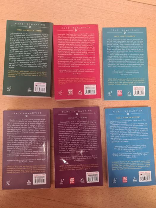 Set 6 carti romantice ,pachet 1,ed Lira
