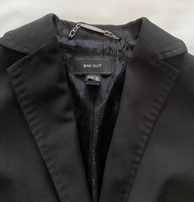 Costum dama, Mango, 36, negru, fusta/ sacou