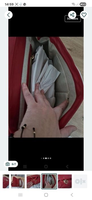 Geanta piele Musette noua