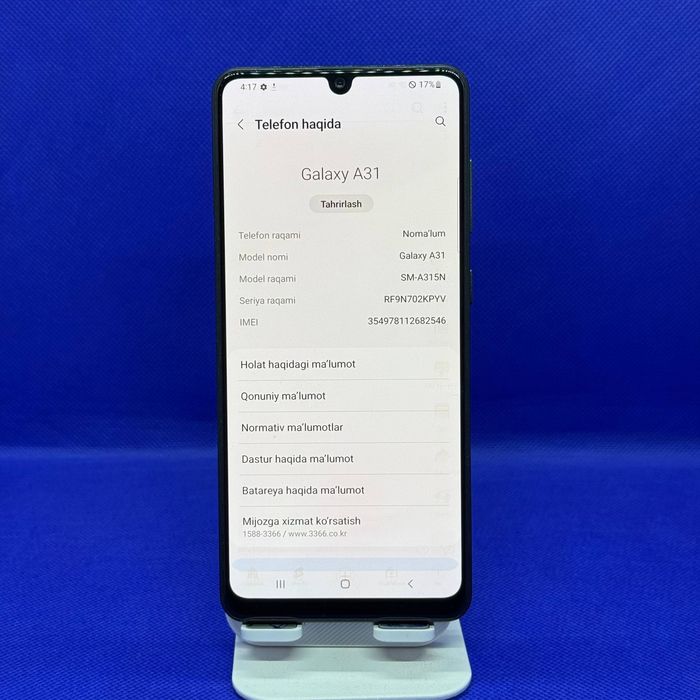 Samsung A31 sotiladi ekran orginal