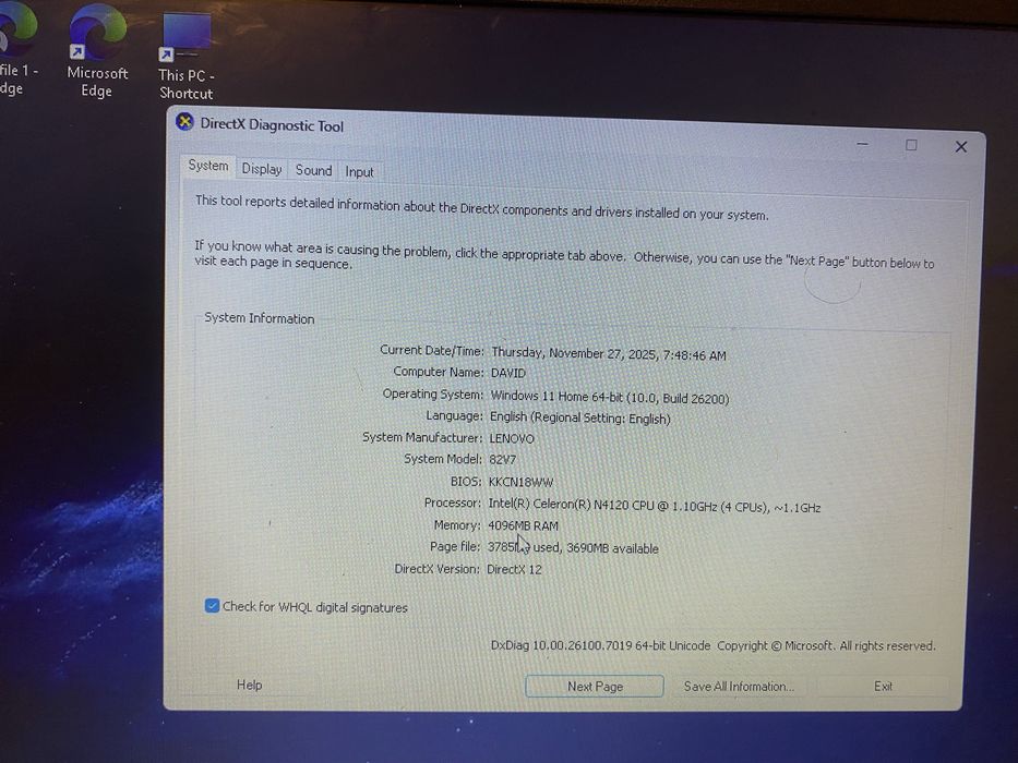 Vand laptop lenovo ideapad 1i