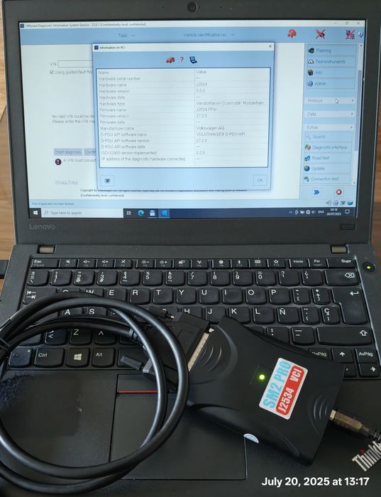 Laptop Lenovo diagnoza auto SM2 Scanmatik ODIS Xentry Can Clip