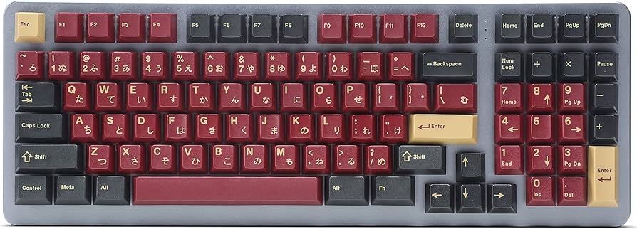 Кейкапы GMK Red Samurai kit 1800 Keycaps Key caps Кей капы для клавы