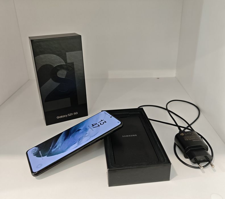 Samsung Galaxy S21+ 5G, 256GB, Phantom Black, Stare Excelentă (Pachet Complet)