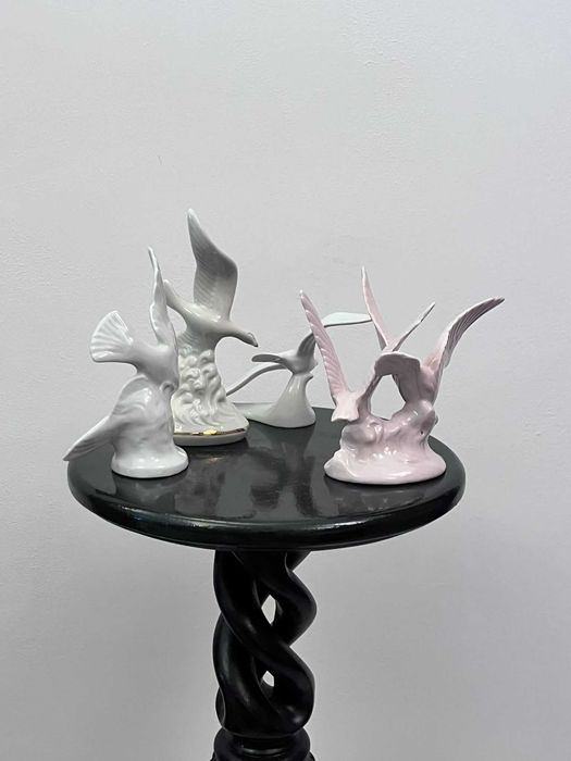 Set 4 bibelouri bibelou portelan Lippelsdorf Kunstporzellan Hollohaza