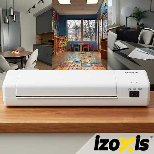 Ламинатор за топло и студено ламиниране Izoxis 25417, 5в1 комплект с 60 плика