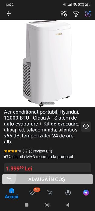 Aer condiționat portabil