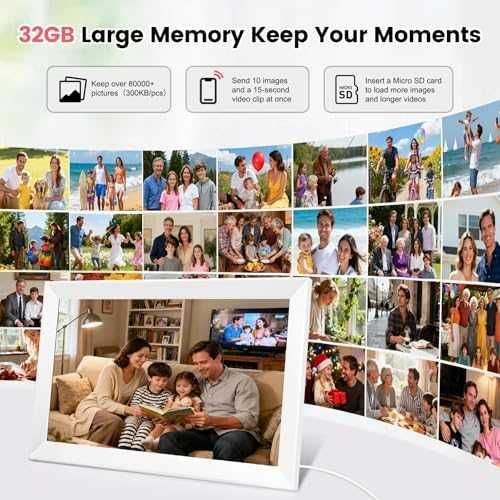 Нова 10.1" WiFi дигитална фоторамка IPS тъчскрийн 32GB Frameo снимки