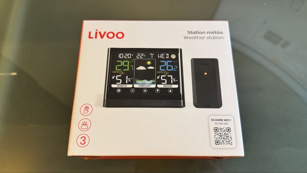 Statie meteo Livoo SL261, Termometru, Higrometru, Interior si Exterior