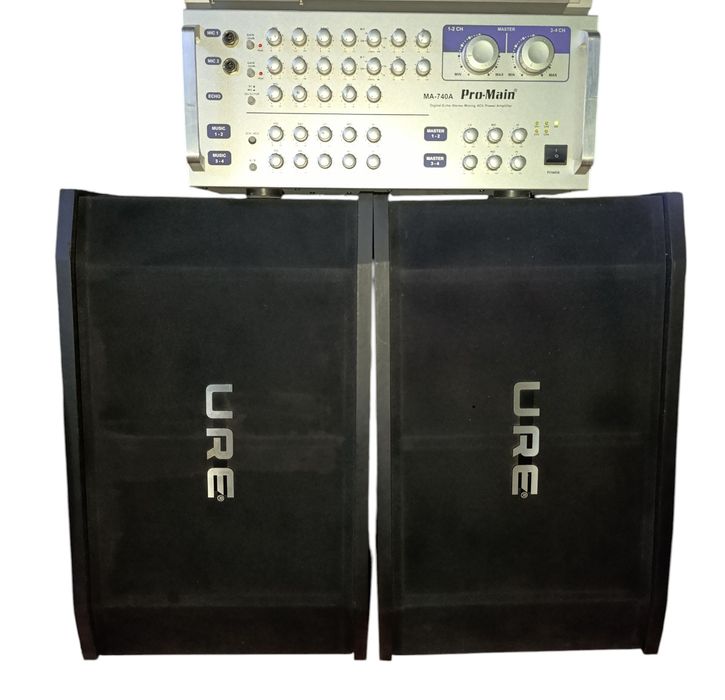 Комплект для Караоке колонки и усилитель mad in  Корея, сост. хорошее