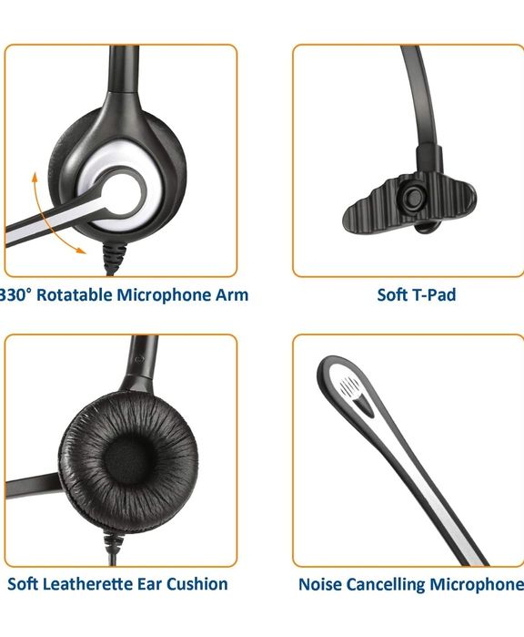 Casti Wantek A600G RJ9 Jack