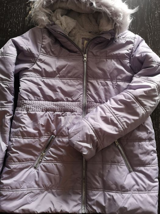 Jachetă fete/ geaca gluga, fete, căptușită cu blana 152-158, 12 13 ani