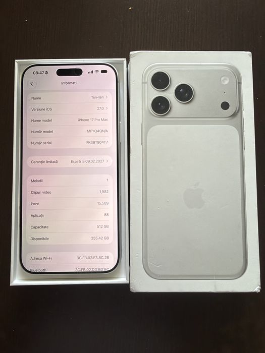 Vand Iphone 17 Pro MAX ,512gb GARANTIE