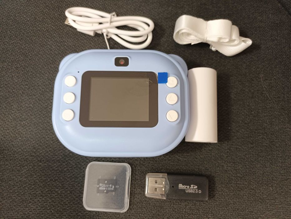 Детски фотоапарат с принтер 32BG,камера с незабавно отпечатване