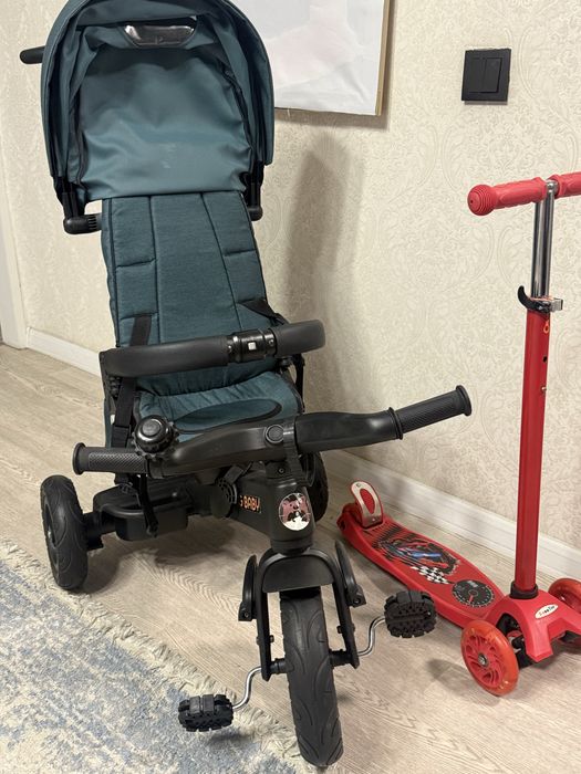 Велосипед с родительской ручкой!