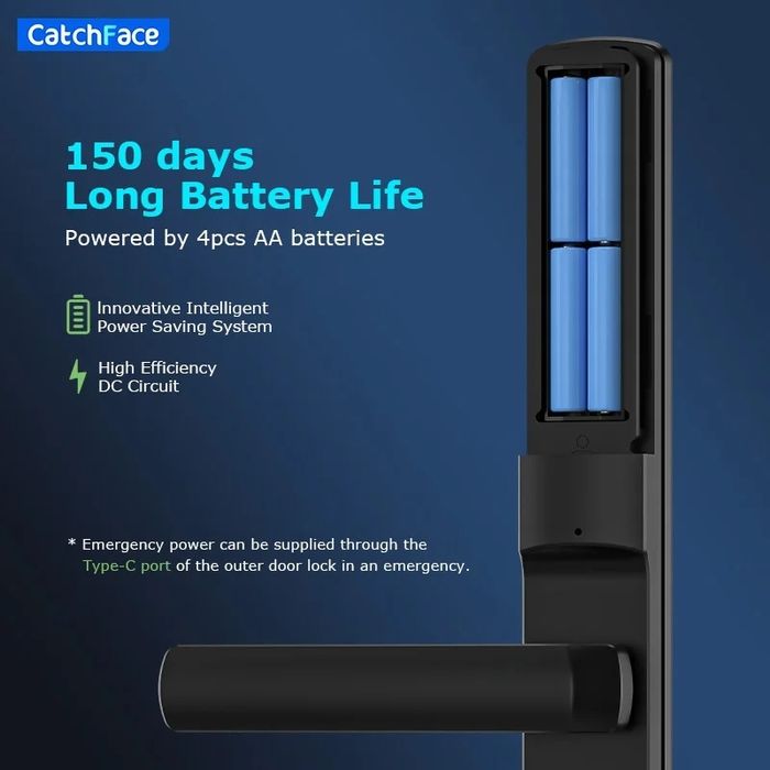 Умный биометрический дверьной замок ES292F Tuya Smart zamok Akfa eshik