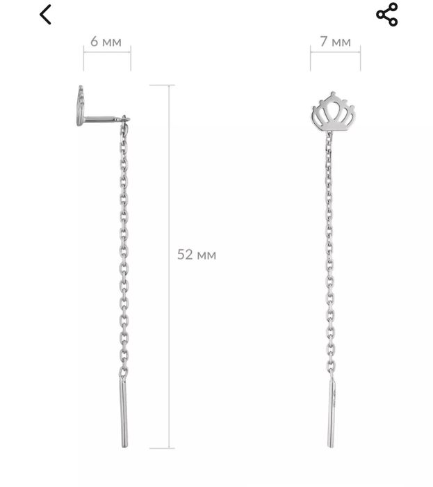 Серьги серебро 925 в упаковке