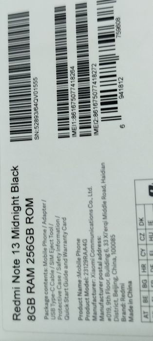 redmi not 13  8/256 gb