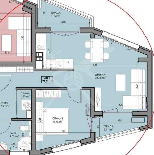 Двустаен апартамент в Созопол 68500