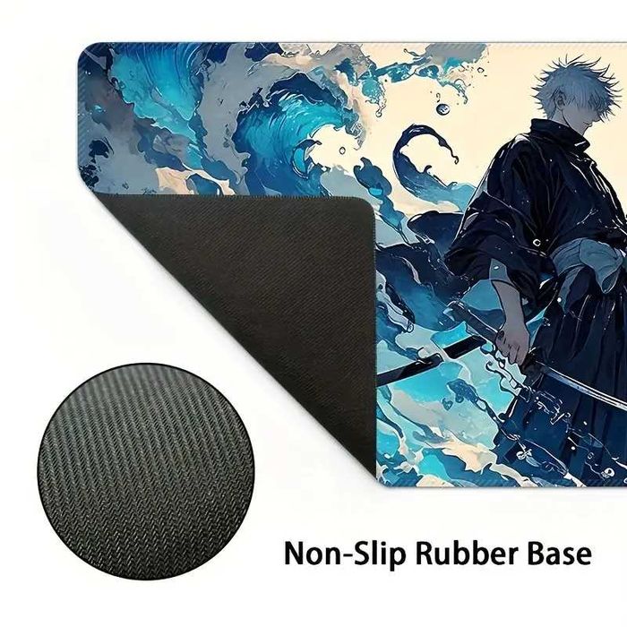 Голям пад за мишка с океански вълни, вдъхновени от анимета