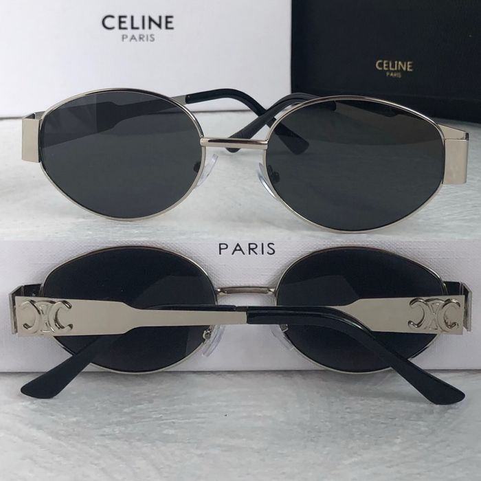 Дамски слънчеви очила кръгли овални елипса 2 цвята златни сребърни