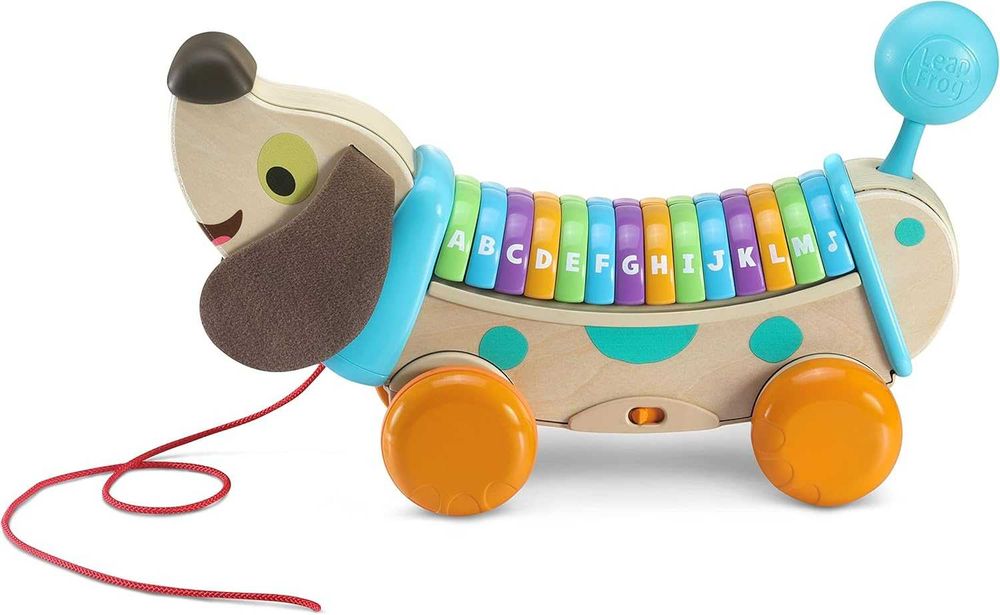 Дървено кученце за бутане и теглене с музика Vtech